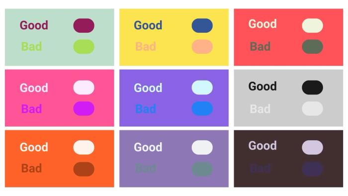 Importance of color contrast.